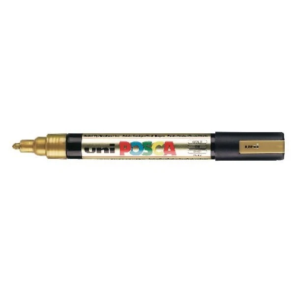 Uni Posca PC-5M Boyama Markörü 1.8-2.5 mm METALİK ALTIN