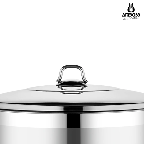 Saphire Paslanmaz Çelik 34x20 cm Çelik Kapaklı Derin Tencere - Resim 3