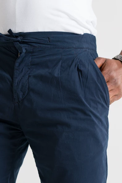 Çift Pileli Regular Fit Beli Lastikli İplikli Yazlık İnce Kumaş Erkek Jogger Pantolon - Resim 12