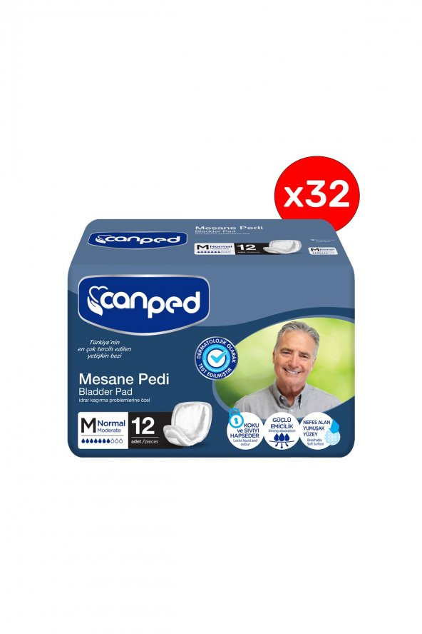 Canped Mesane Pedi Klasik 12' Li M-orta Erkek 32 Paket ürün görseli
