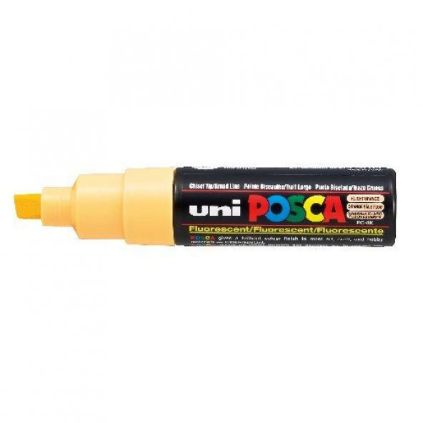 Uni Posca PC-8K Boyama Markörü 8 mm Kesik Uç FLORESAN AÇIK TURUNCU