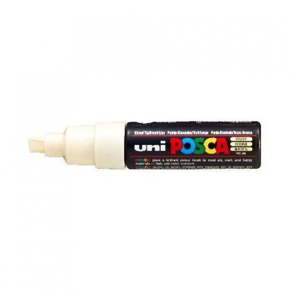 Uni Posca PC-8K Boyama Markörü 8 mm Kesik Uç FİLDİŞİ