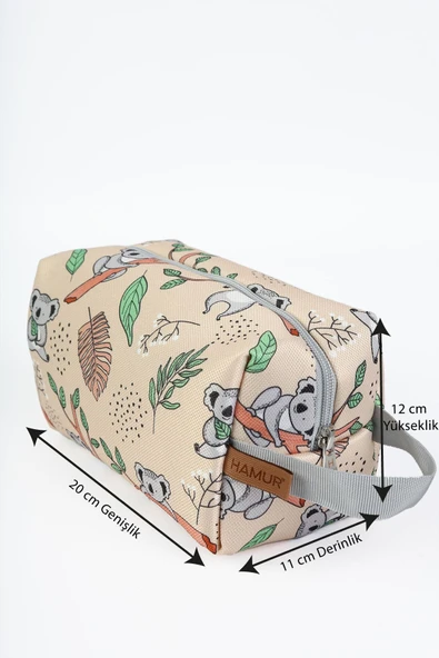 Kirli Temiz Islak Organizer Çantası Koala Bebek Çocuk Kıyafet Çamaşır Anne Makyaj Alezli Çanta - 4