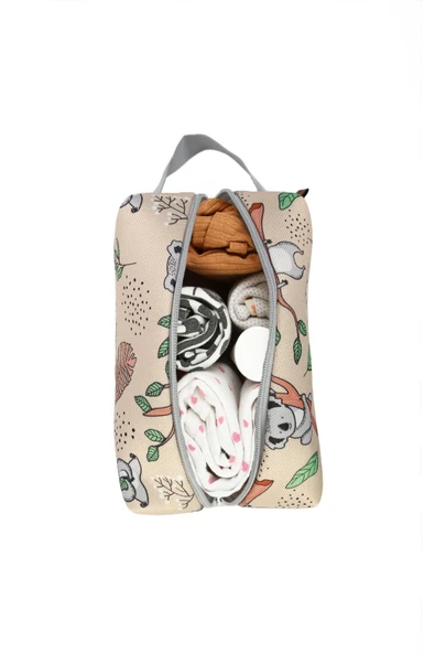 Kirli Temiz Islak Organizer Çantası Koala Bebek Çocuk Kıyafet Çamaşır Anne Makyaj Alezli Çanta - 2