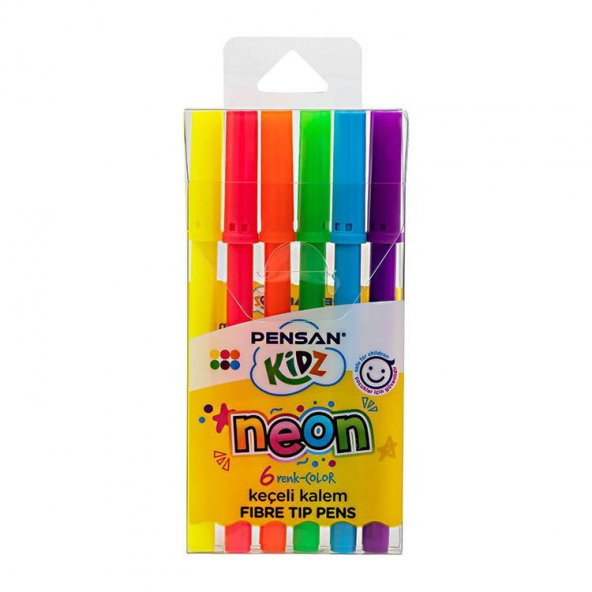 Pensan Kidz Keçeli Boya Kalemi 6 Neon Renk