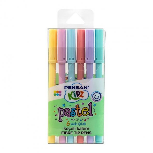 Pensan Kidz Keçeli Boya Kalemi 6 Pastel Renk