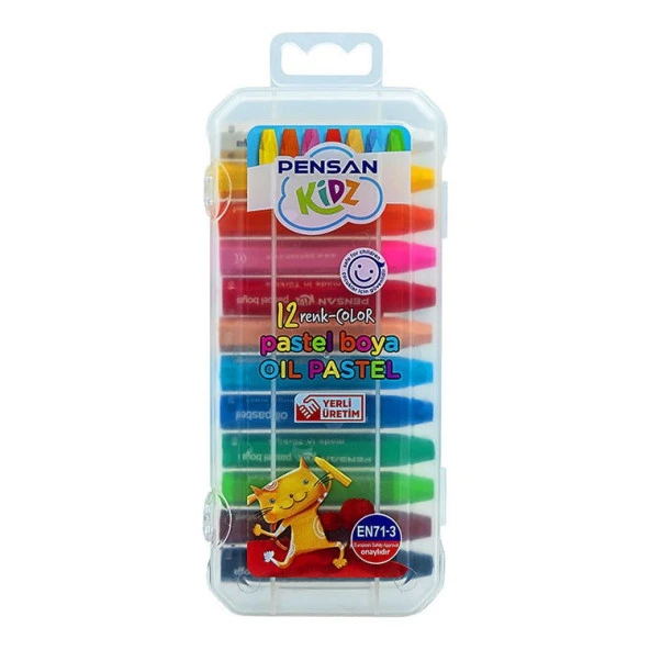 Pensan Kidz Pratik Kutulu Pastel Boya 12 Renk