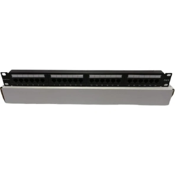 Piramittech 19" 24 PORT CAT6 PATCH PANEL