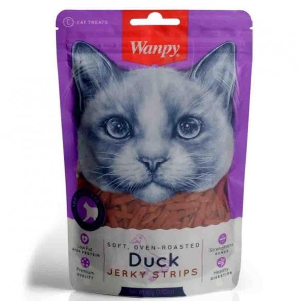 Wanpy Oven Roasted 100 Doğal Ördekli Yüksek Proteinli Kedi Ödülü 80 Gr