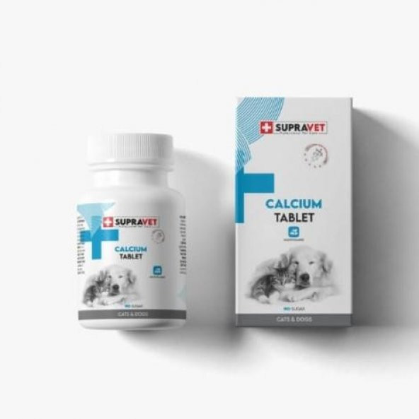 Supravet Calcium Kedi Ve Köpekler İçin Kalsiyum Tablet 75 Adet