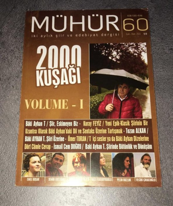 MÜHÜR Dergisi Eylül Ekim 2015 Sayı 60 2000 Kuşağı Volume I   ( İKİNCİ EL ÜRÜN )