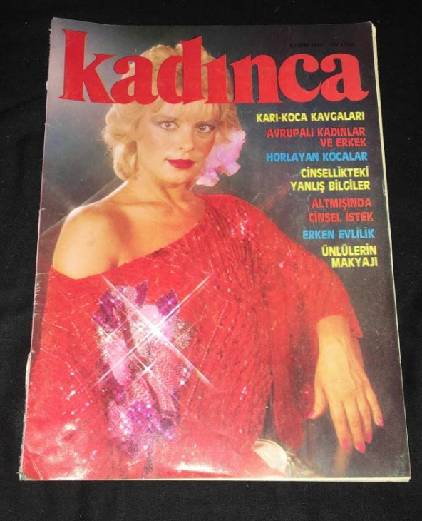 KADINCA Dergisi Kasım 1982 Sayı 48 Kapak ÜNSAL BOZKURT [PATRONSUZ]   ( İKİNCİ EL ÜRÜN )