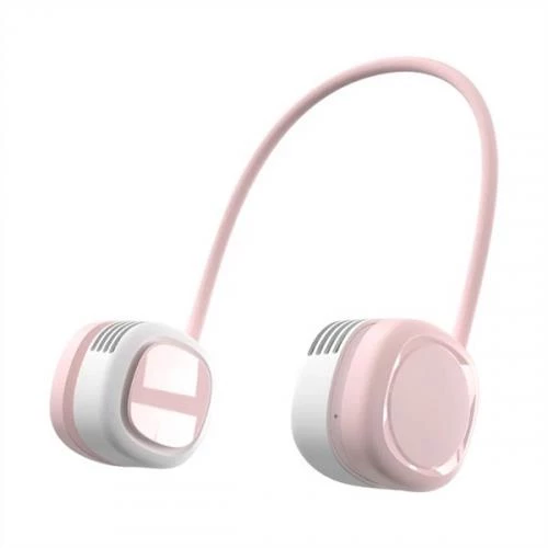 Coofbe 1600Mah Kulaklık Tasarımlı Askılıklı Taşınabilir 3 Kademeli Şarjlı Boyun Fanı Boyun Vantilatör Soğutucu - 7