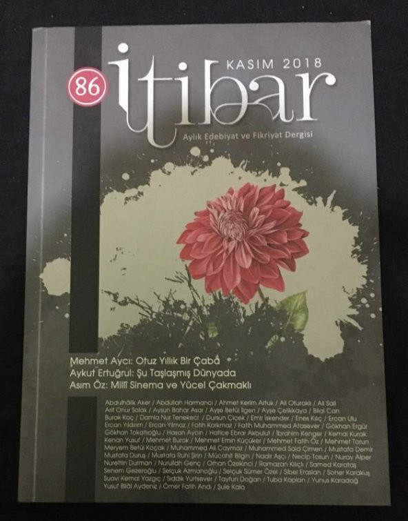 İTİBAR DERGİSİ Kasım 2018 Sayı 86 Asım Öz: MİLLİ SİNEMA VE YÜCEL ÇAKMAKLI   ( İKİNCİ EL ÜRÜN )