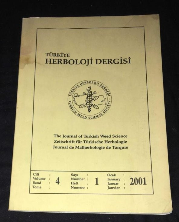 TÜRKİYE HERBOLOJİ DERGİSİ Ocak 2001 Cilt 4 Sayı 1   ( İKİNCİ EL ÜRÜN ) - 1