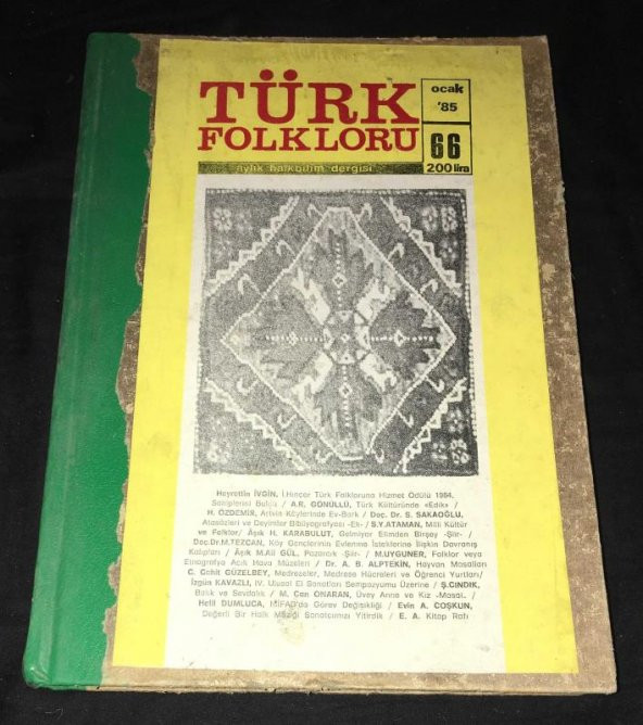 TÜRK FOLKLORU Dergisi 1985 Sıralı 67-77.Sayılar [toplam 11 sayı]   ( İKİNCİ EL ÜRÜN )