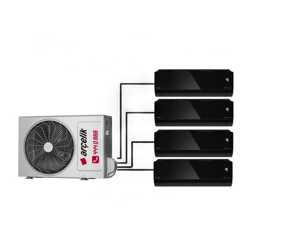 Arçelik Mirror Multi Duvar Tipi 4+1 İnverter 9+12+12+12 30000Btu Klima