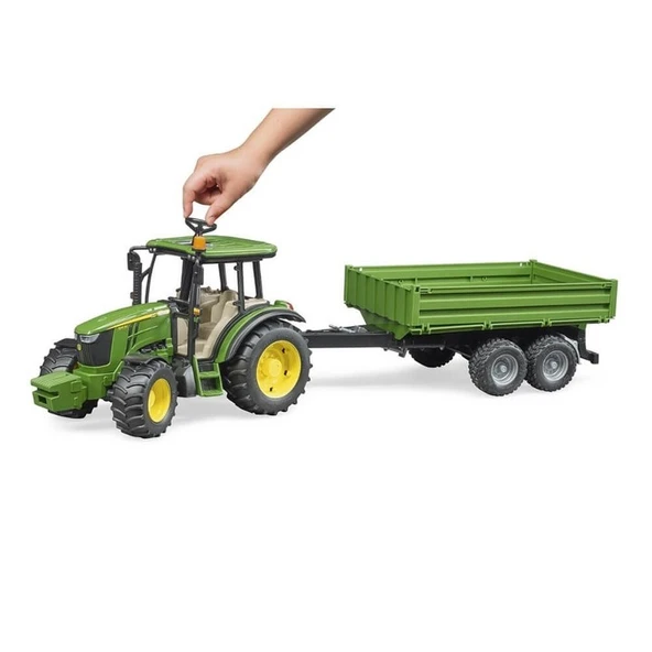 Bruder John Deere 5115M Oyuncak Traktör ve Römork - 3