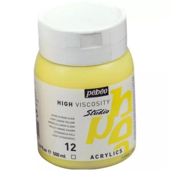 Pebeo Studio Akrilik Boya 500 ml 12 Light Lemon Yellow