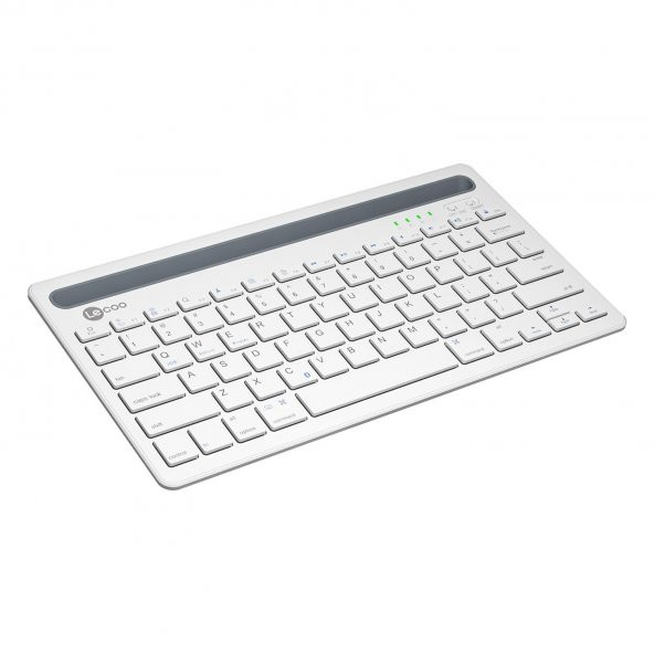 Lenovo Lecoo BK100 Çoklu Cihaz Özellikli Şarj Edilebilir Kablosuz Klavye Beyaz - 4