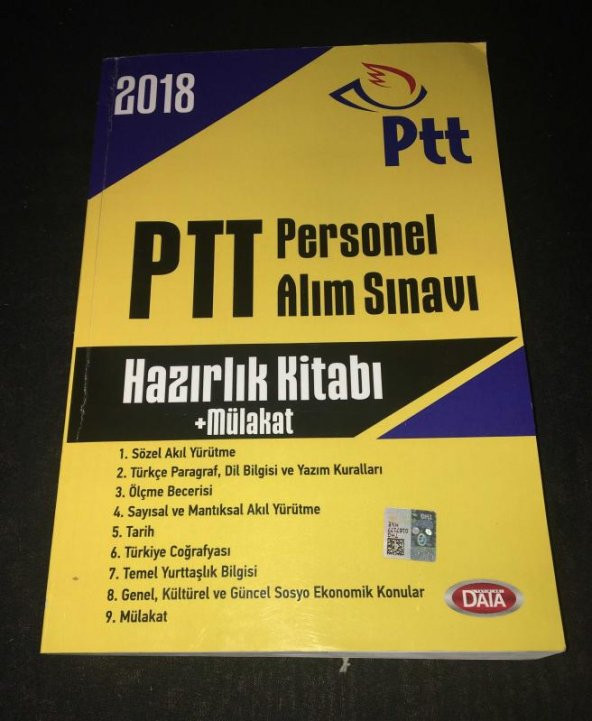PTT PERSONEL ALIM SINAVI Hazırlık Kitabı + MÜLAKAT 2018   ( İKİNCİ EL ÜRÜN )