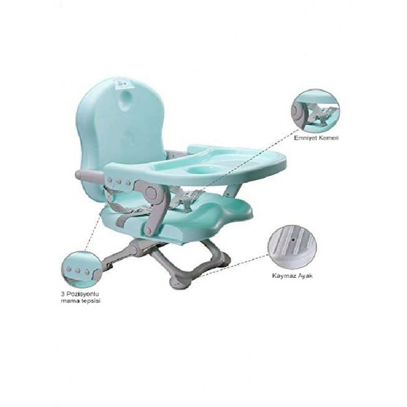 Bonibos MammaMia Portatif Mama Sandalyesi / Su Yeşili - 2