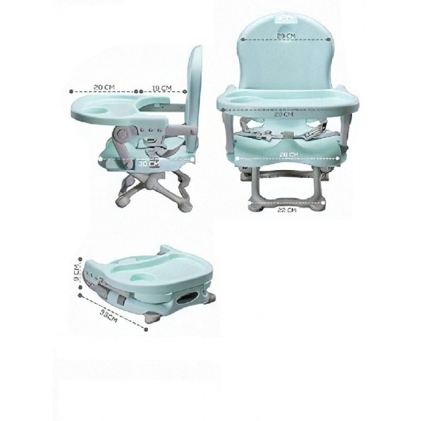 Bonibos MammaMia Portatif Mama Sandalyesi / Su Yeşili - 4