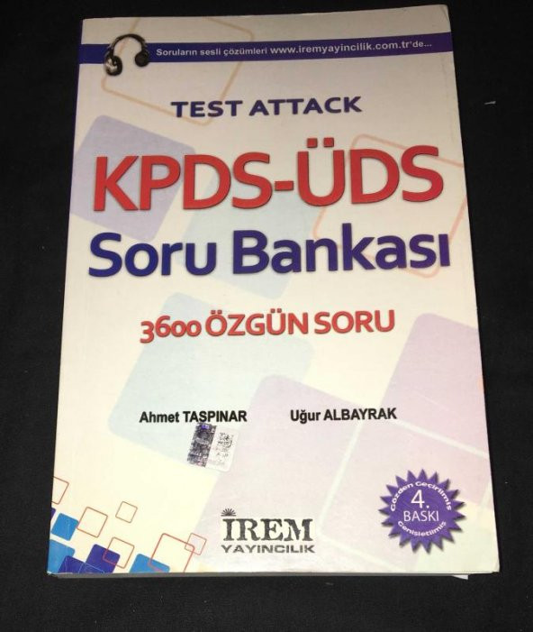 TEST ATTACK KPDS - ÜDS Soru Bankası 3600 Özgün Soru   ( İKİNCİ EL ÜRÜN )