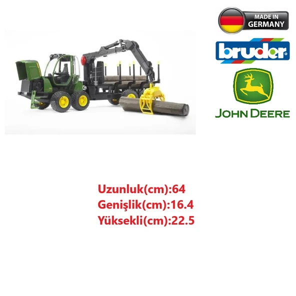 Bruder John Deere Oyuncak Kütük Yükleme ve Nakliye Aracı - 2