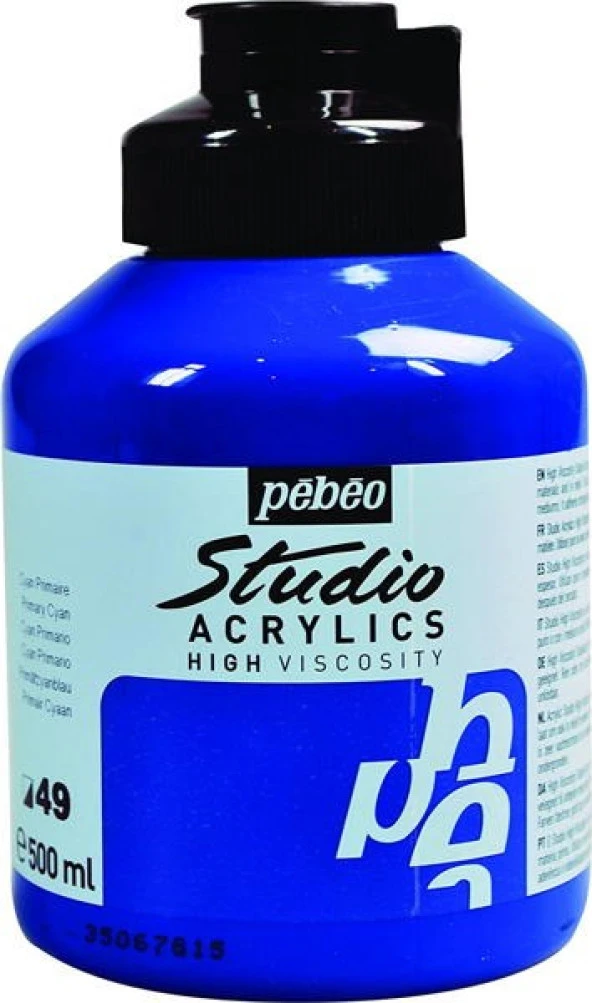 Pebeo Studio Akrilik Boya 500 ml 49 Primary Cyan