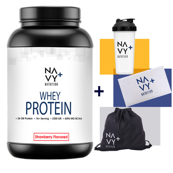 Navy Plus Nutrition 2300 Gr Whey Protein Tozu + Shaker + Çanta + Havlu