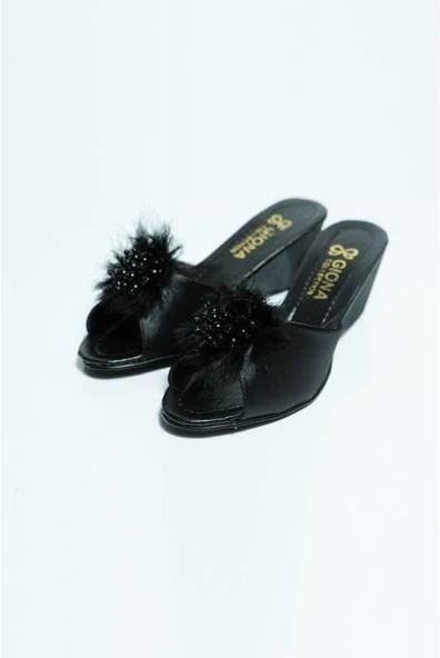 Giona 105 Kadın Dolgu Topuklu Gelin Çeyiz Terliği - 11