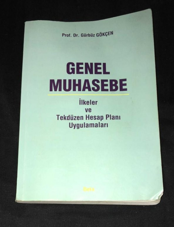 GENEL MUHASEBE İlkeler ve Tekdüzen Hesap Planı Uygulamaları [2.EL KİTAPTIR]   ( İKİNCİ EL ÜRÜN ) - 1