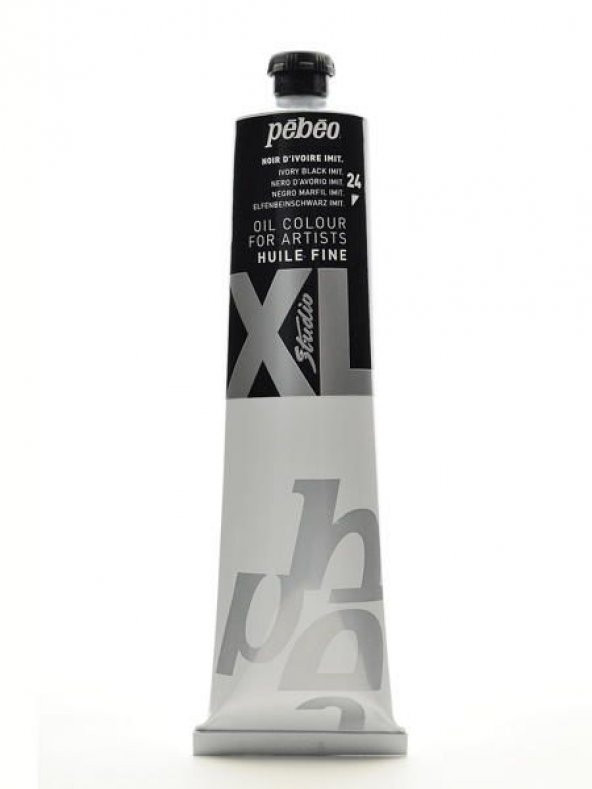 Pebeo Huile Fine XL Yağlı Boya 200 ml. 24 Ivory Black Imit.