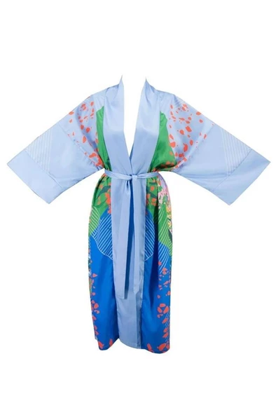 Mayovera  Tasarım VERA BOHEME  Blue Dream Kimono Plaj Elbisesi - 2