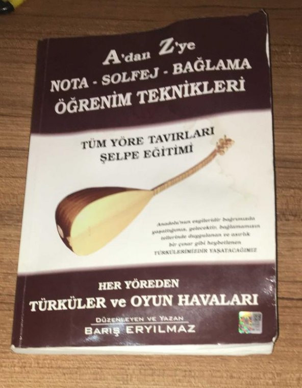 Adan Zye Nota,Solfej,Bağlama ÖĞRENİM TEKNİKLERİ Tüm Yöre Tavırları Şelpe Eğitimi [Bkz.Açıklama]   ( İKİNCİ EL ÜRÜN )