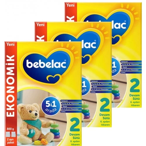 Bebelac 2 Devam Maması 800 Gram-3 adet