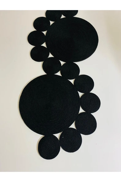 Özcan Tasarım Şekilli Örme Hasır Halı - Şekilli Jüt Halı - S Model Hasır Halı - Şekilli Hasır Halı - Resim 3