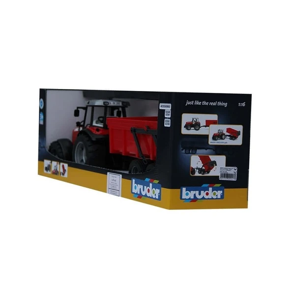 Bruder Massey Ferguson 7480 Oyuncak Traktör ve Römork - 6