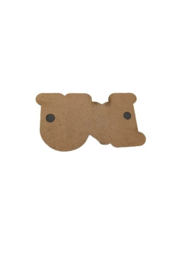 Ahşap I Love You Magnet - Aşk Magnet - Kalp Magnet ( 10 Adet ) - 2