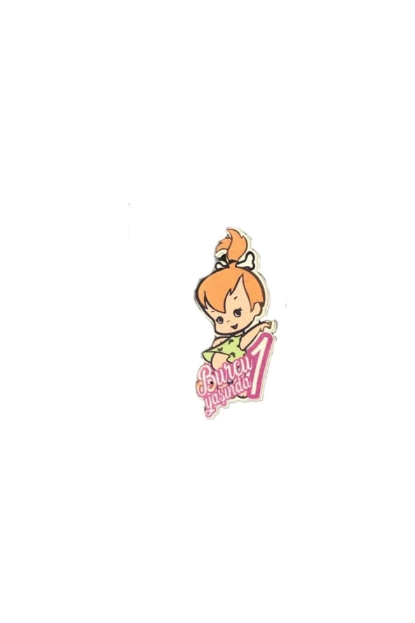 Kişiye Özel Baskılı Magnet - Taş Devri Magnet - Pembe