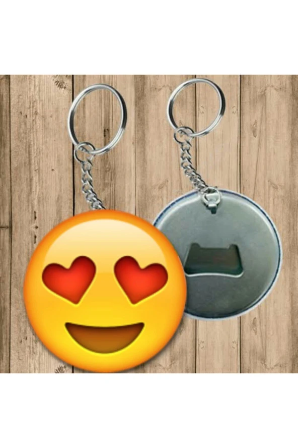 Kalpli Surat Emoji Anahtarlık - Açacaklı Anahtarlık