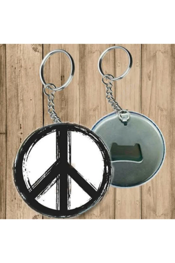 Özcan Tasarım Barış Sembolü Anahtarlık - Açacaklı Anahtarlık ürün görseli