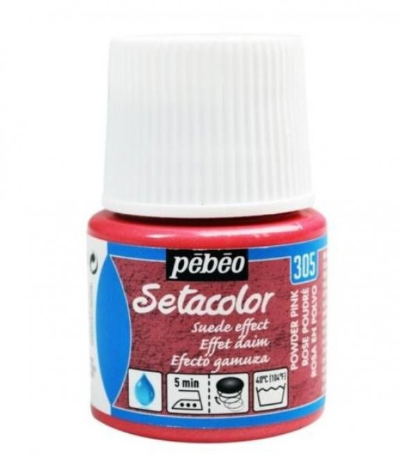 Pebeo Setacolor Suede Effect (Süet Etkisi) Kumaş Boyası 305 POWDER PINK
