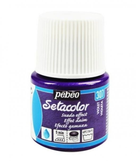 Pebeo Setacolor Suede Effect (Süet Etkisi) Kumaş Boyası 307 VIOLET