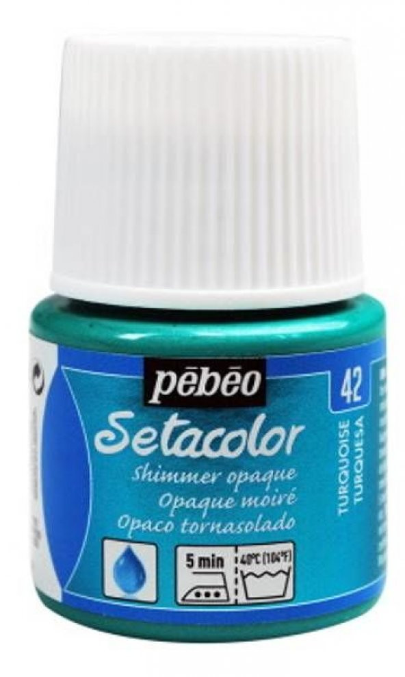 Pebeo Setacolor Shimmer (Pırıltılı) Opak Kumaş Boyası 42 TURQUOISE