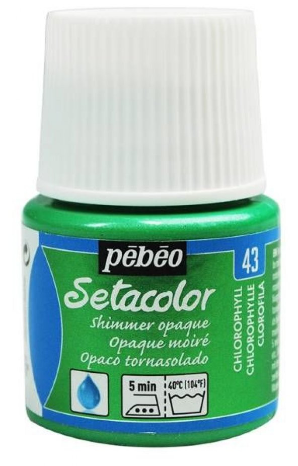Pebeo Setacolor Shimmer (Pırıltılı) Opak Kumaş Boyası 43 CHLOROPHYLL