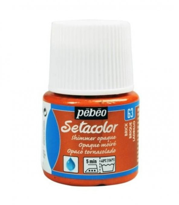 Pebeo Setacolor Shimmer (Pırıltılı) Opak Kumaş Boyası 63 BRICK