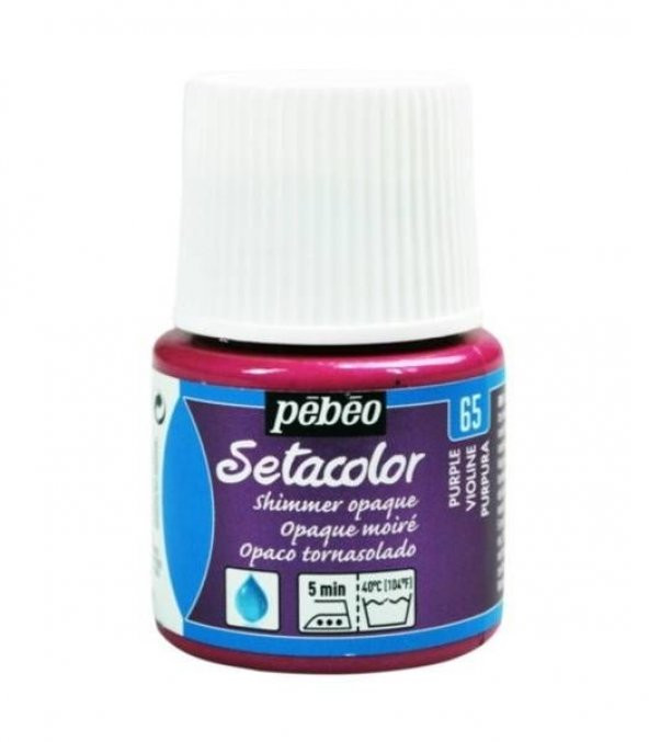 Pebeo Setacolor Shimmer (Pırıltılı) Opak Kumaş Boyası 65 PURPLE