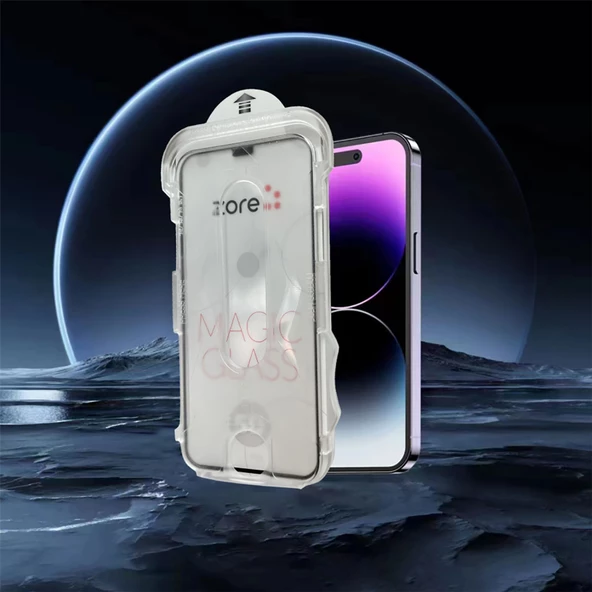 Apple iPhone 11 Zore Kolay Uygulama Aparatlı 5D Magic Glass Cam Ekran Koruyucu - 6